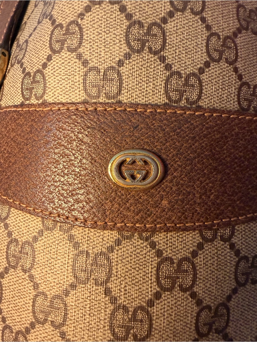 Vintage Gucci GG Supreme Monogram Tote Bag Brown - Picture 2 of 16